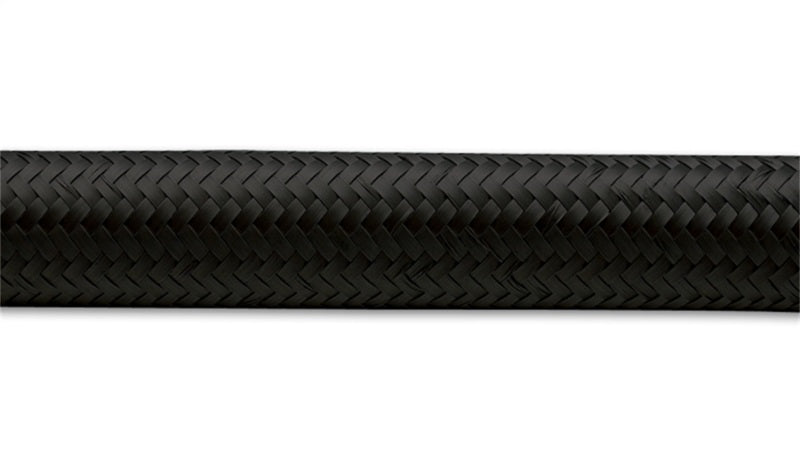 Nylon Braided Flex Hose; Size: -6AN; Hose ID: 0.34in.; 50ft. Roll; Black; - VIBRANT - 11996