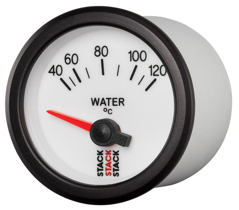 Autometer Stack 52mm 40-120 Deg C M10 Male Electric Water Temp Gauge - White - AutoMeter - ST3257