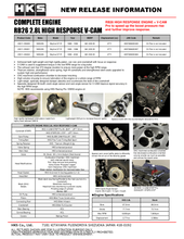 Load image into Gallery viewer, HKS COMPLETE ENGINE RB26 2.8L HR V-CAM - Nissan GTR R34 - HKS - 23011-AN022