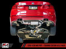 Load image into Gallery viewer, AWE Tuning BMW F3X N20/N26 328i/428i Touring Edition Exhaust Quad Outlet - 80mm Chrome Silver Tips - AWE Tuning - 3010-42042