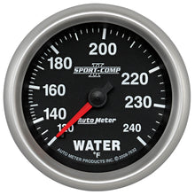 Load image into Gallery viewer, GAUGE; WATER TEMP; 2 5/8in.; 120-240deg.F; MECHANICAL; SPORT-COMP II - AutoMeter - 7632
