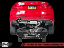 Load image into Gallery viewer, AWE Tuning BMW F3X 28i / 30i Touring Edition Axle-Back Exhaust Single Side - 80mm Silver Tips - AWE Tuning - 3010-22022