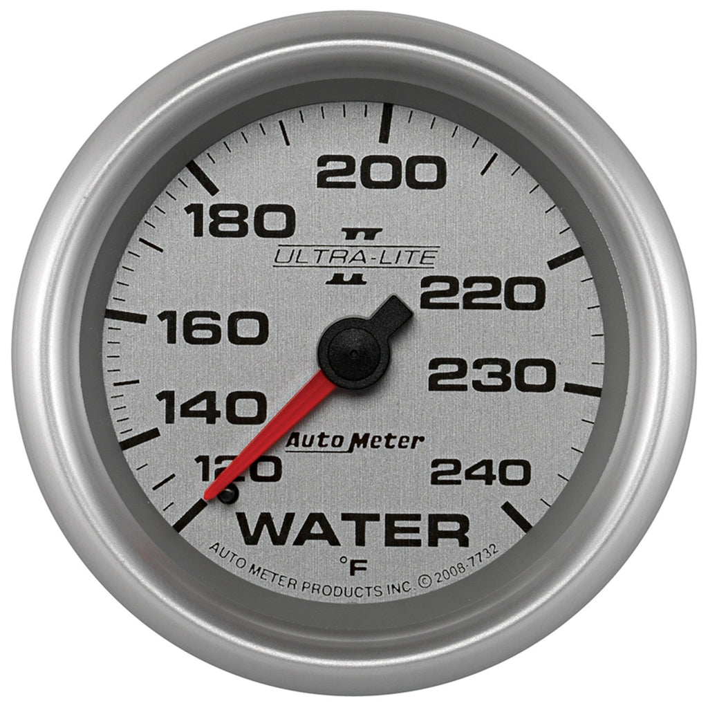 GAUGE; WATER TEMP; 2 5/8in.; 120-240deg.F; MECHANICAL; ULTRA-LITE II - AutoMeter - 7732