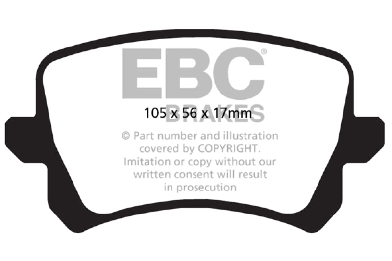 Redstuff Ceramic Low Dust Brake Pads; 2015 Audi Q3 - EBC - DP32004C