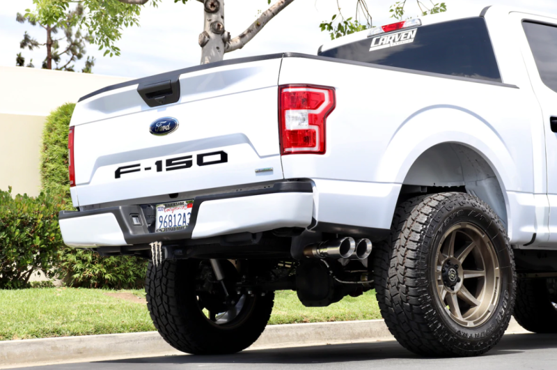 Carven 15-20 Ford F-150 Ecoboost Competitor Series Cat-Back w/TR-Series Muf. & 4in Dual Tip-Polished - Carven Exhaust - CF1007