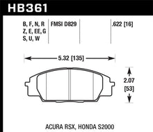 Load image into Gallery viewer, Disc Brake Pad Set ER-1 Disc Brake Pad, 0.622 Thickness, Front, -    - Hawk Performance - HB361D.622