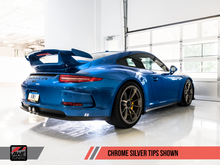 Load image into Gallery viewer, AWE Tuning Porsche 991 GT3 / RS SwitchPath Exhaust - Chrome Silver Tips - AWE Tuning - 3025-32016