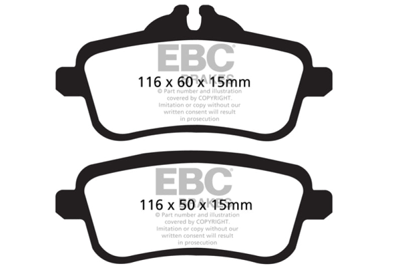 Redstuff Ceramic Low Dust Brake Pads; 2014-2018 Mercedes-Benz CLA45 AMG - EBC - DP32137C