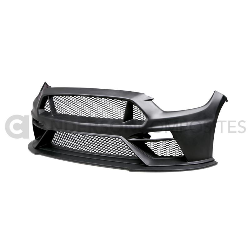 Type-TT (Ford GT Style) fiberglass front bumper for 2015-2017 Ford Mustang - Anderson Composites - AC-FB15FDMU-TT-GF