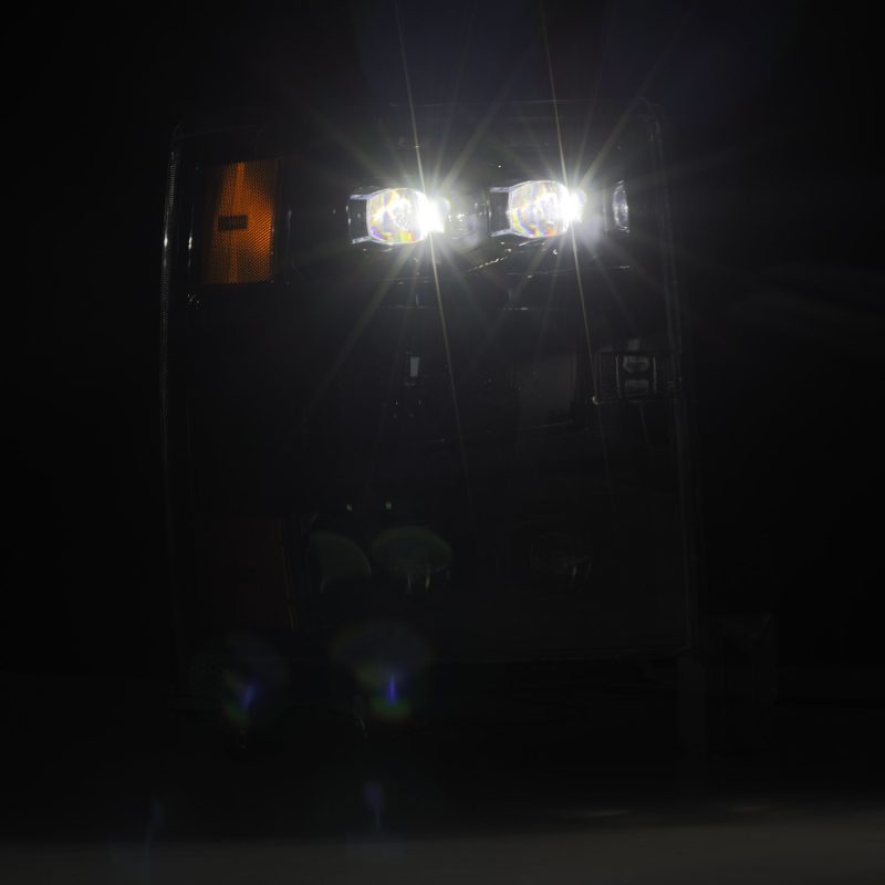 LED Projector Headlights in Alpha-Black 2014-2015 Chevrolet Silverado 1500 - AlphaRex - 880241