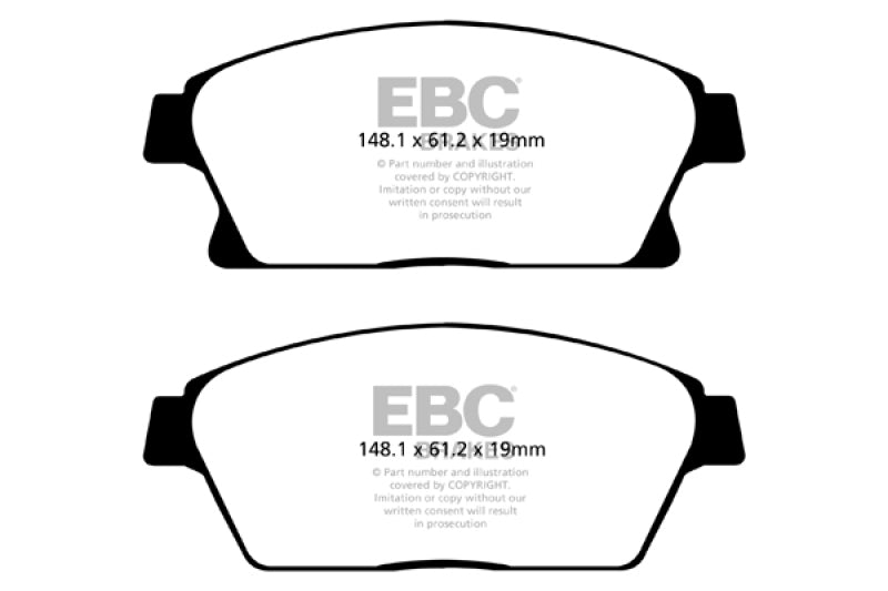 Redstuff Ceramic Low Dust Brake Pads; 2013-2018 Buick Encore - EBC - DP32067C