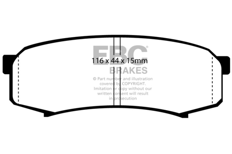 Yellowstuff Street And Track Brake Pads; 2010-2018 Lexus GX460 - EBC - DP4993R