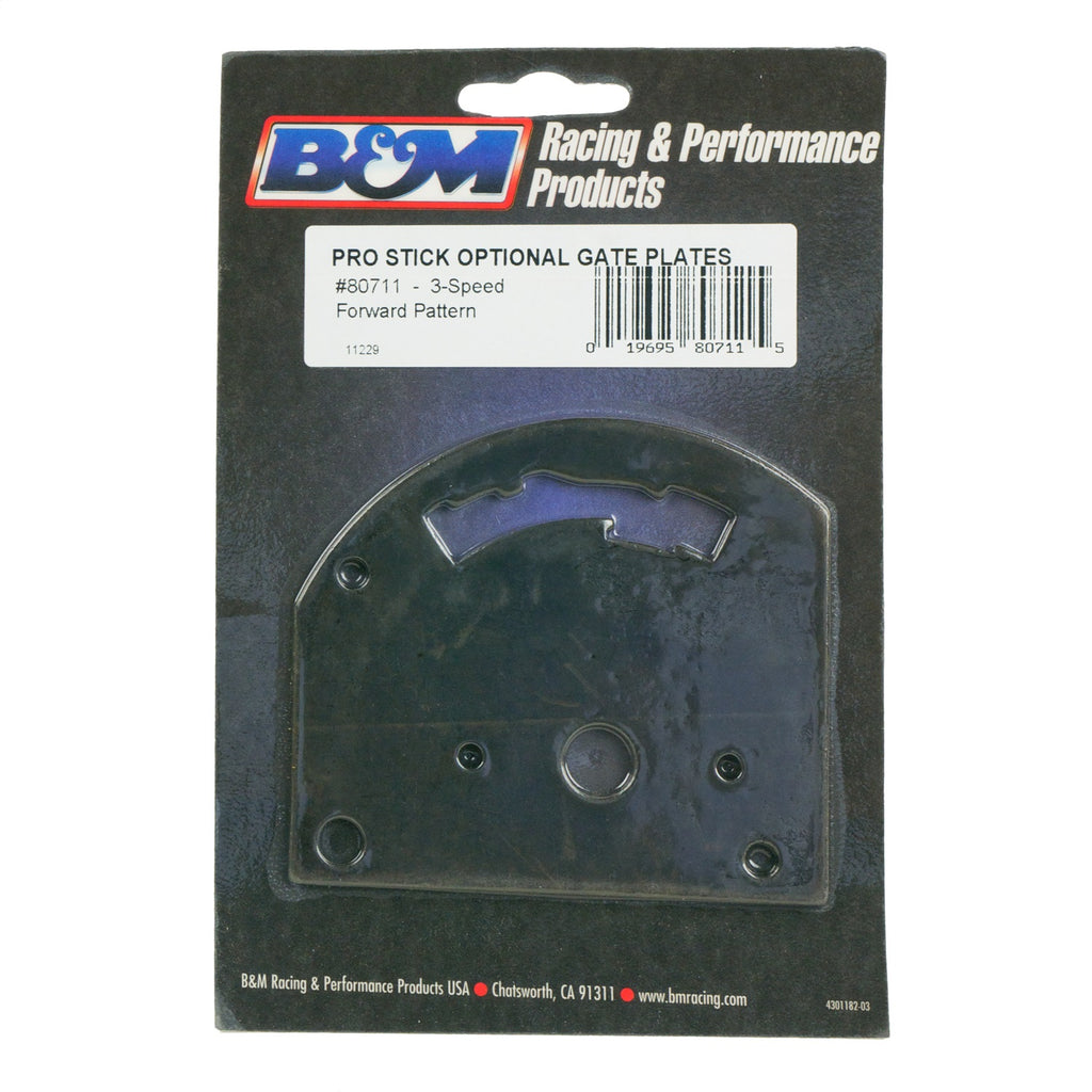 Pro Stick Manual Transmission Shift Gate Plate; 3-Speed; Standard Pattern; - B&M - 80711