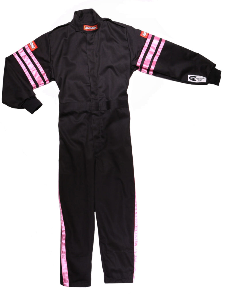 RaceQuip Pink Trim SFI-1 JR. Suit - KMedium - Racequip - 1950893