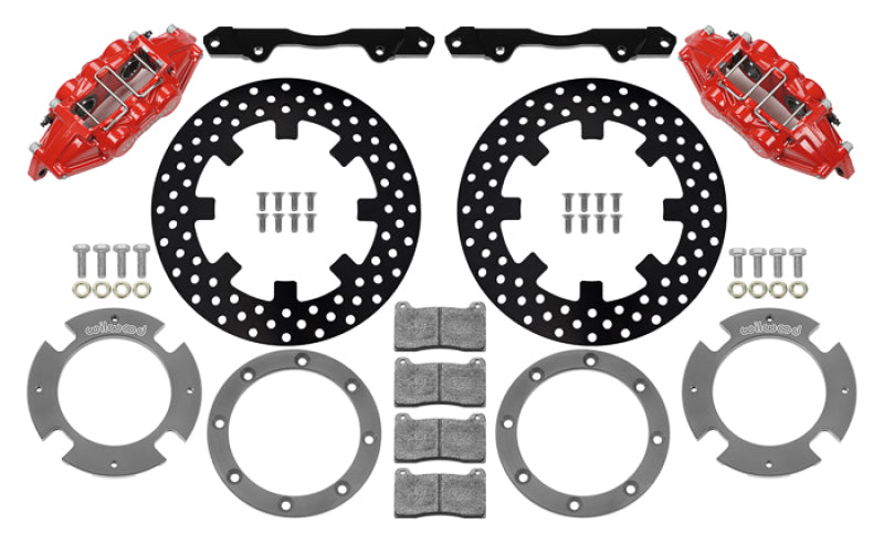 Wilwood 17-21 Can-Am X3RS Red 6-Piston Rear Kit 11.25in - Drilled Rotors - Wilwood - 140-16629-DR