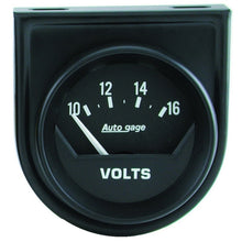 Load image into Gallery viewer, GAUGE CONSOLE; VOLTMETER; 2in.; 16V; SHORT SWEEP; BLACK; AUTOGAGE - AutoMeter - 2362