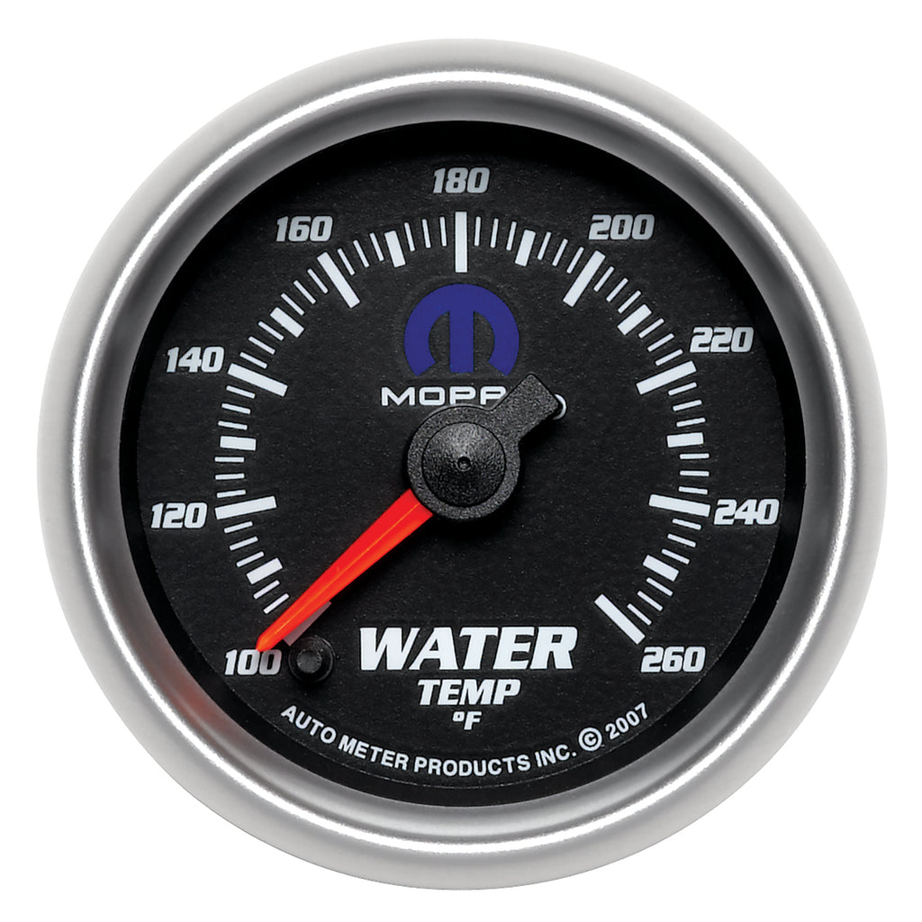 GAUGE; WATER TEMP; 2 1/16in.; 100-260deg.F; DIGITAL STEPPER MOTOR; BLACK; MOPAR - AutoMeter - 880018
