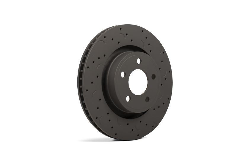 Disc Brake Rotor Talon Cross Drilled And Slotted Brake Rotors, Front, Vented Rotor, 12.45 in. Dia., 1.89 in. Height, - 2011-2014 Ford Mustang - Hawk Performance - HTC4049