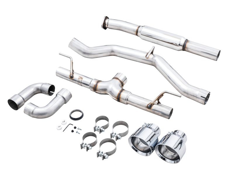 AWE Subaru BRZ/ Toyota GR86/ Toyota 86 Track Edition Cat-Back Exhaust- Chrome Silver Tips - AWE Tuning - 3020-32279