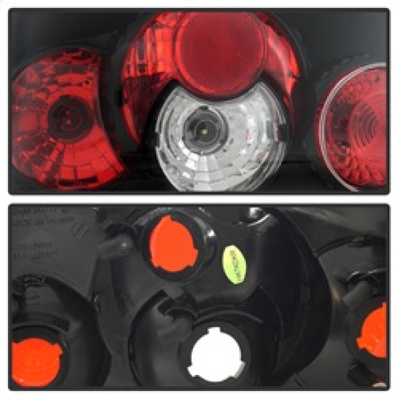 Spyder) Euro Style Tail Lights - Black 1994-1997 Toyota Corolla