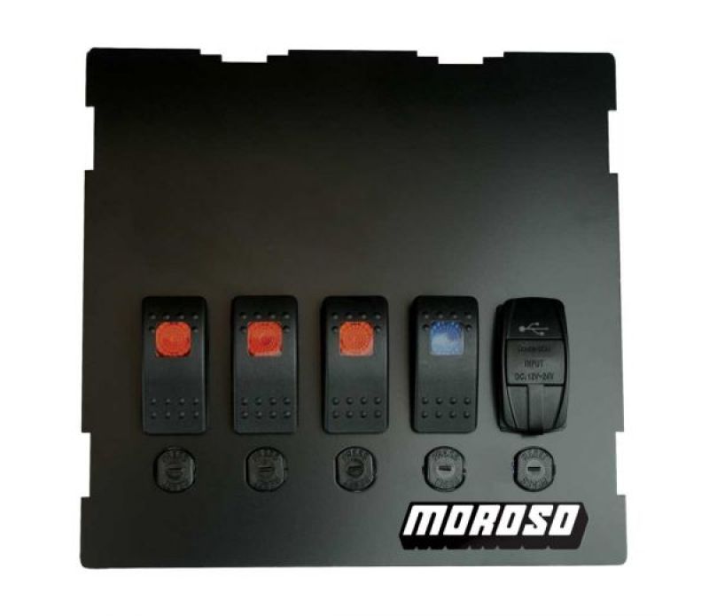 Moroso 99-04 Mazda Miata NB Radio/HVAC Pocket Block Off Plate With Switches - Moroso - 74317