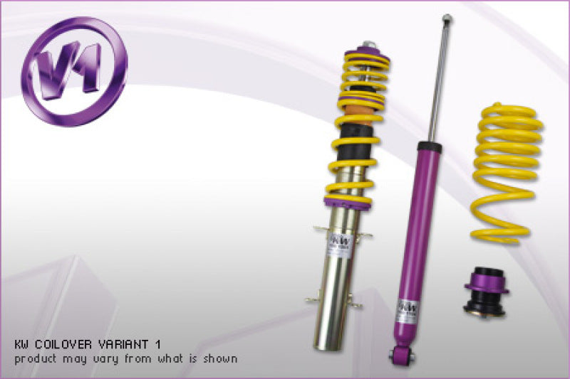 Height adjustable stainless steel coilover system with pre-configured damping 2008-2013 BMW 128i - KW - 10220062