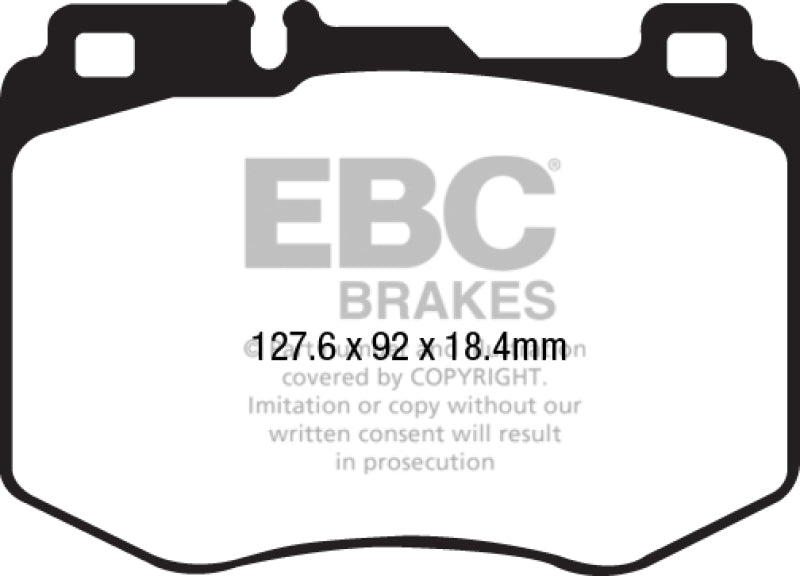 Redstuff Ceramic Low Dust Brake Pads; 2015-2018 Mercedes-Benz C300 - EBC - DP32210C