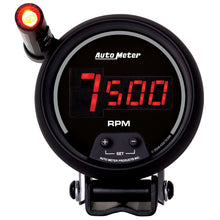 Load image into Gallery viewer, GAUGE; TACH; 3 3/4in.; 10K RPM; PEDESTAL W/QUICK-LITE; DIGITAL; BLK W/RED LED - AutoMeter - 6399