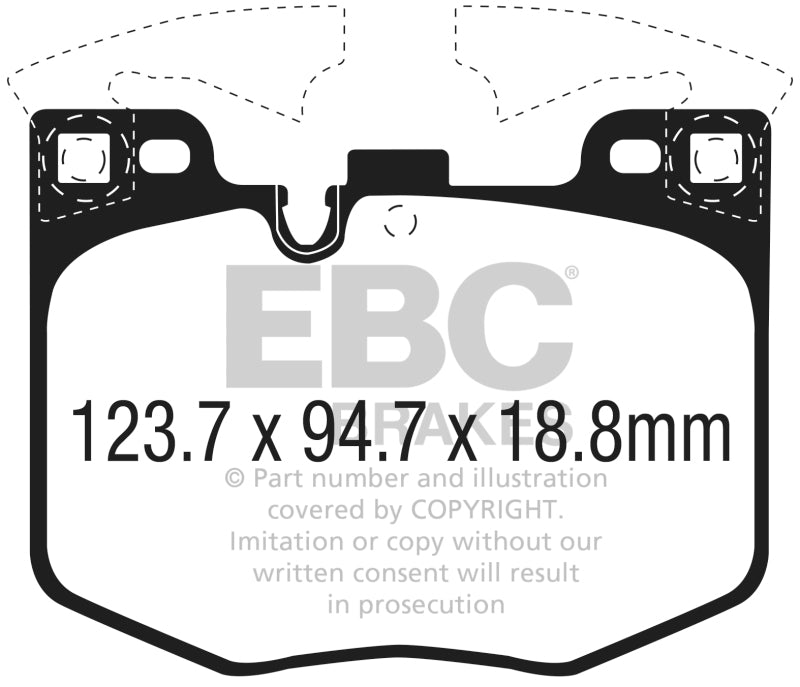 Redstuff Ceramic Low Dust Brake Pads; 2018 BMW 530e - EBC - DP32302C