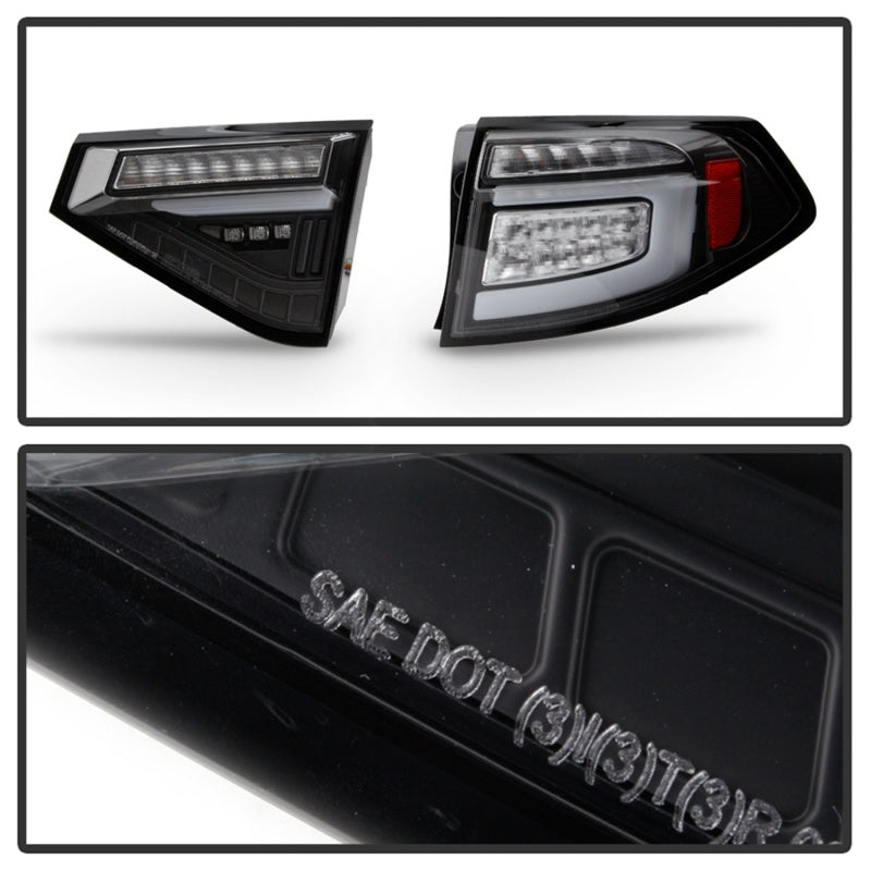 Spyder) LED Tail Lights - Black 2008-2011 Subaru Impreza - SPYDER