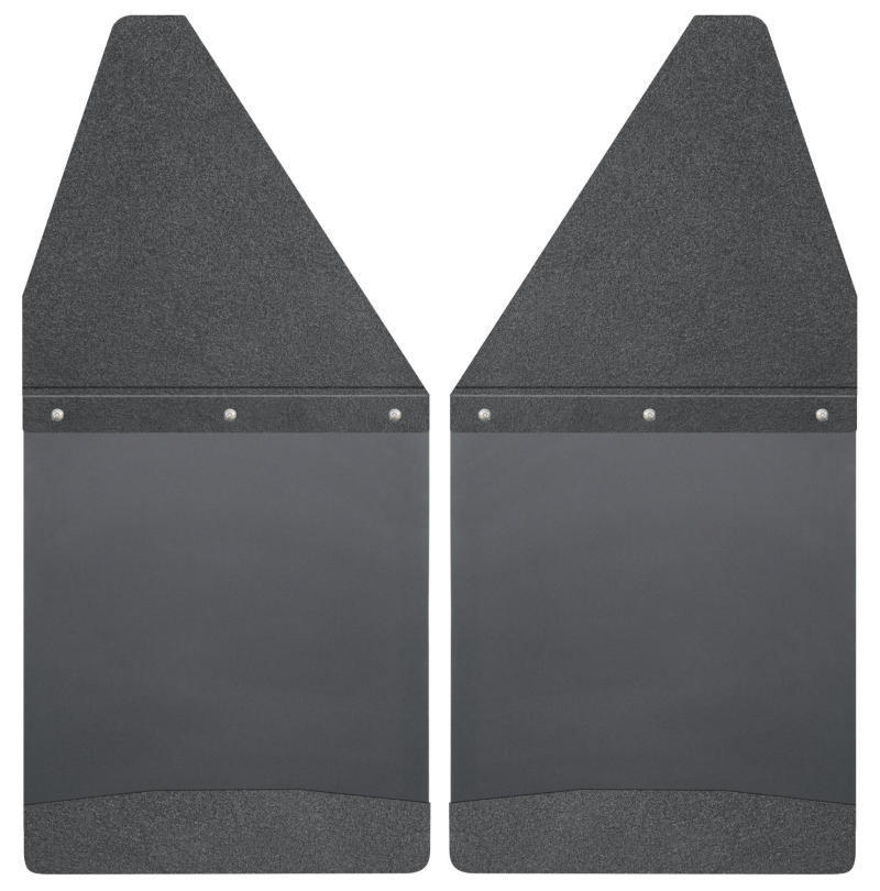 Mud Flaps - Kick Back Mud Flaps 12" Wide - Black Top and Black Weight 1988-1999 Chevrolet K1500 - Husky Liners - 17101