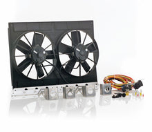 Load image into Gallery viewer, 11 Inch High Torque Puller Fan Module Dual Euro Black Be Cool Radiator - Be Cool - 95007