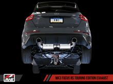 Load image into Gallery viewer, AWE Tuning Ford Focus RS Touring Edition Cat-back Exhaust - Non-Resonated - Diamond Black Tips - AWE Tuning - 3015-33088