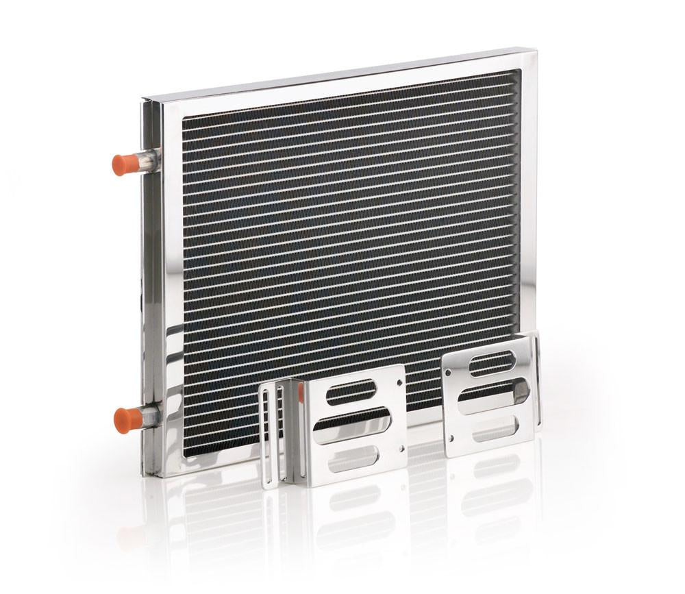 A/C Module w/Small Universal Condenser Polished Finish Be Cool Radiator - Be Cool - 97003