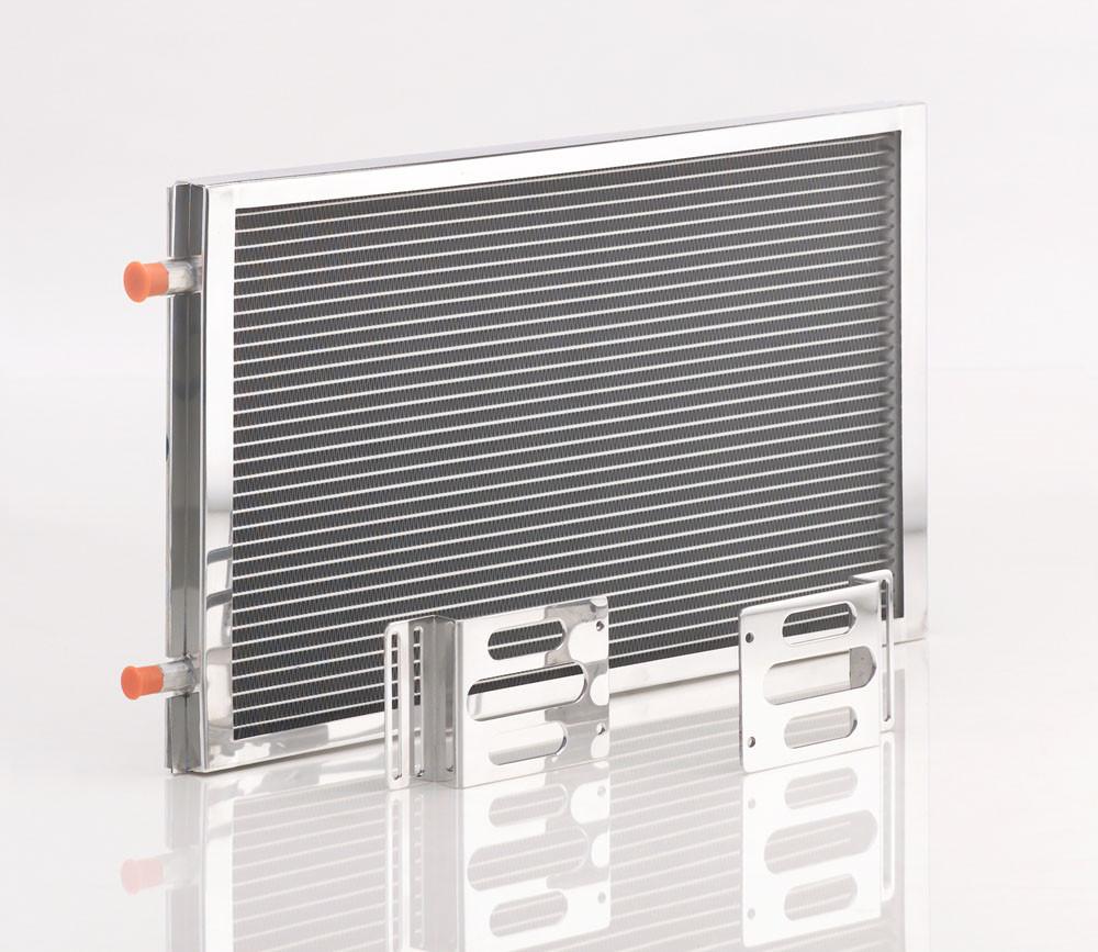 A/C Module w/Large Universal Condenser Polished Finish Be Cool Radiator - Be Cool - 97004