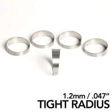 Load image into Gallery viewer, Ticon Industries 2.13in Diameter 1.25D Tight Radius 1.2mm/.047in Titanium Pie Cut - 5pk - Ticon - 109-05401-0014