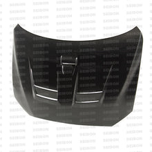 Load image into Gallery viewer, DV-style carbon fiber hood for 2008-2009 Mitsubishi Lancer - Seibon Carbon - HD0809MITLAN-DV