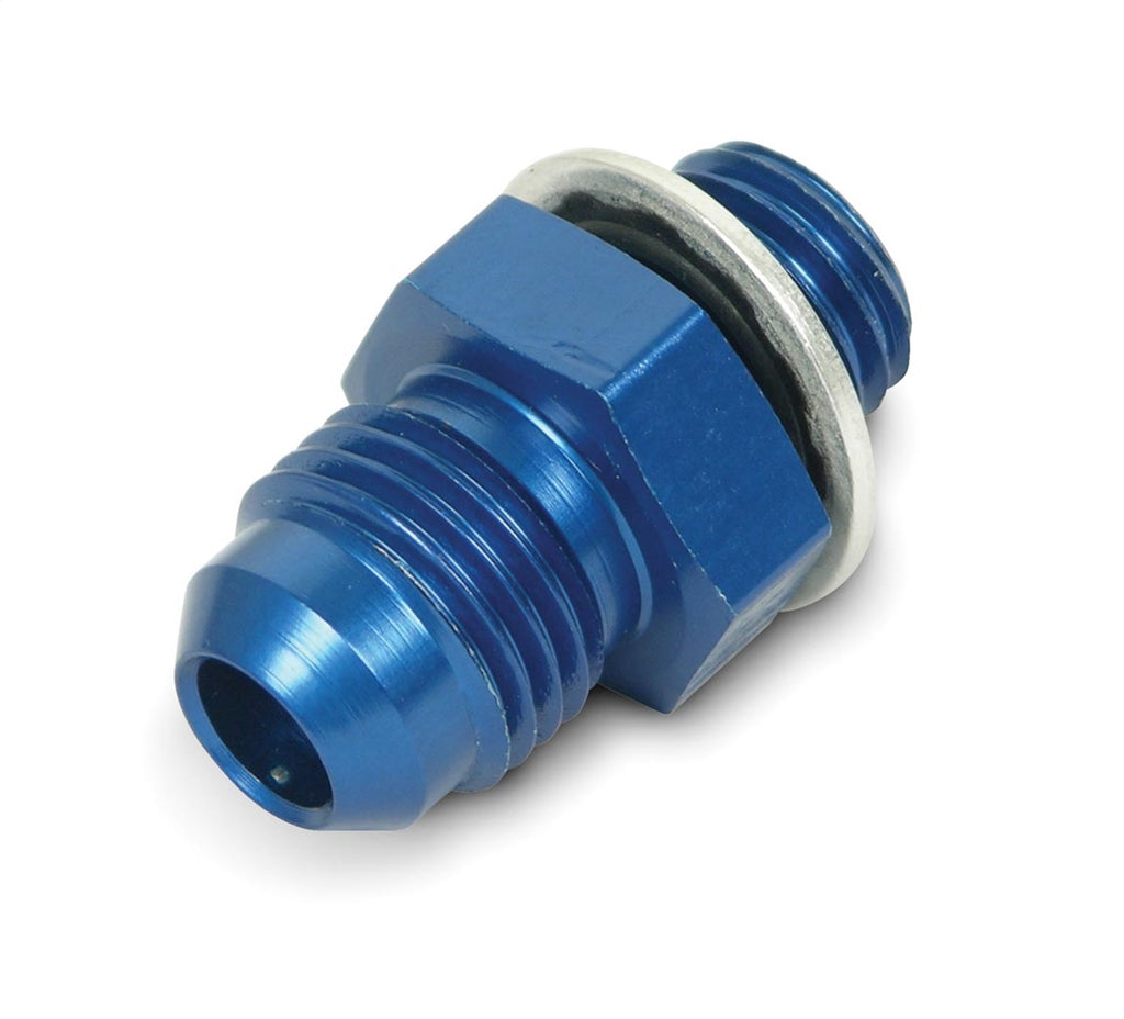 Aluminum AN to Carburetor Adapter, Size: -6AN Male to -5AN Male, Anodized Blue, Bagged Packaging, - Earl's Performance - 991944ERL
