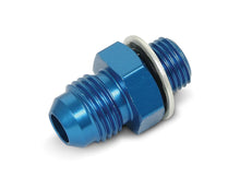 Load image into Gallery viewer, Aluminum AN to Carburetor Adapter, Size: -8AN Male to -6AN Male, Anodized Blue, Bagged Packaging, - Earl&#39;s Performance - 991945ERL