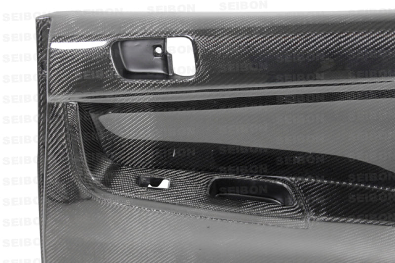 Carbon fiber rear door panels for 2008-2015 Mitsubishi Lancer EVO X - Seibon Carbon - DP0809MITEVOX-R