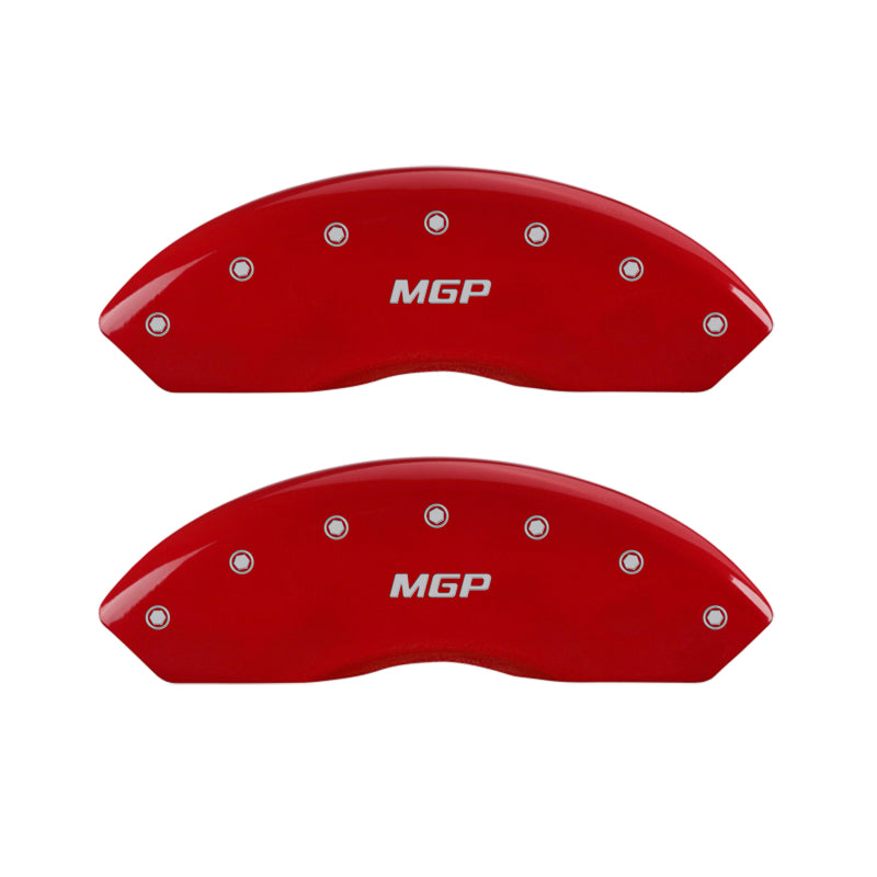 Set of 4: Red finish, Silver MGP - MGP Caliper Covers - 54001SMGPRD