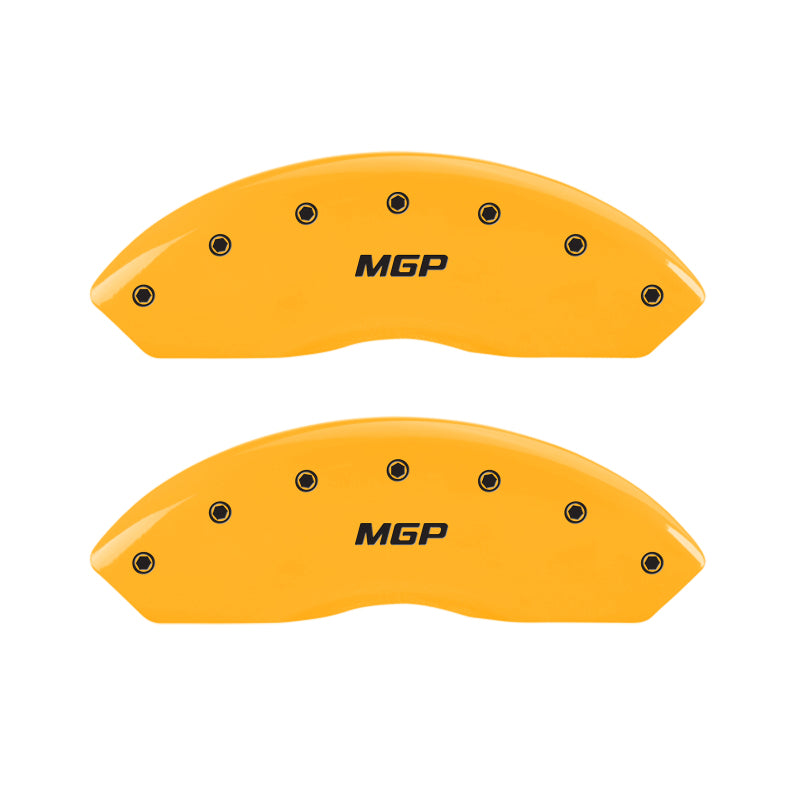 Set of 4: Yellow finish, Black MGP - MGP Caliper Covers - 52003SMGPYL