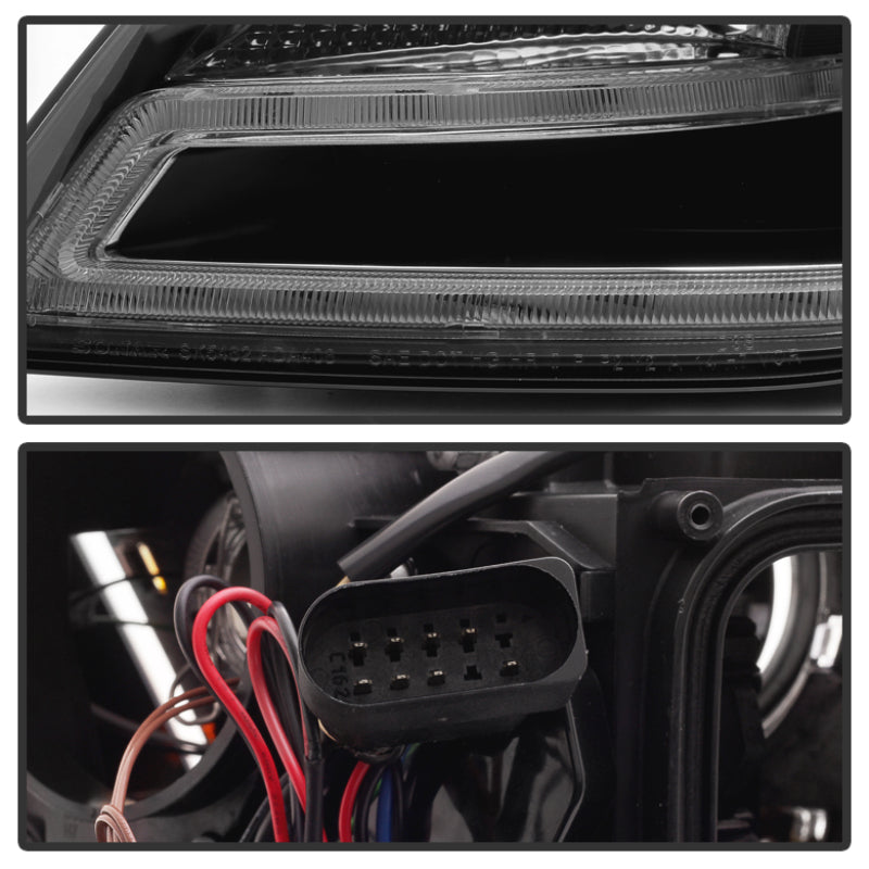 Spyder Signature) Projector Headlights - DRL LED - Black 2009-2012