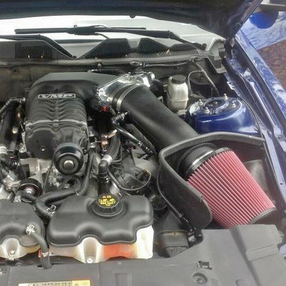 JLT 11-14 Ford Mustang GT (w/Roush/Whipple S/C) Black Tex Super Big Air Kit - Tune Req (for 800+ HP) - JLT - CAISBA-FMG-11