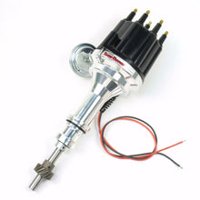 Load image into Gallery viewer, FLAME-THROWER BILLET DISTRIBUTOR WITH IGNITOR III ELECTRONICS FOR FORD 221-302 ENGINES. VACUUM ADVANCE WITH BLACK MALE STYLE CAP. - Pertronix - D7130710