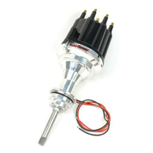 Load image into Gallery viewer, FLAME-THROWER BILLET DISTRIBUTOR WITH IGNITOR III ELECTRONICS FOR MOPAR 413-440 INCLUDING 426 HEMI ENGINES. NON VACUUM ADVANCE WITH BLACK MALE STYLE CAP. - Pertronix - D7143810