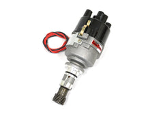 Load image into Gallery viewer, FLAME-THROWER PERFORMANCE DISTRIBUTOR FEATURING IGNITOR III ELECTRONICS FOR ENGLISH FORDS &amp; LOTUS TWIN CAM ENGINES WITH 45D STYLE LUCAS. 12-VOLT NEGATIVE GROUND, NON VACUUM ADVANCE, AND TOP EXIT CAP. - Pertronix - D7190500