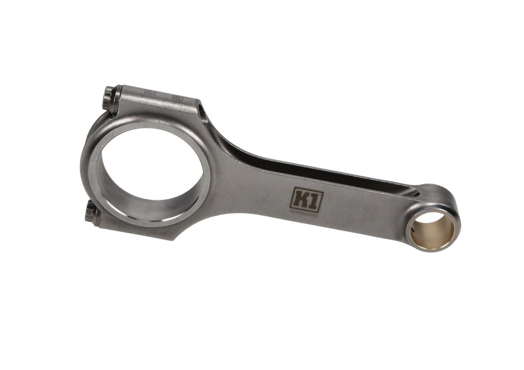 K1 Technologies Honda H22 Connecting Rod, 143.15 mm Length, 22.00 mm Pin, 51.00 mm Journal, 3/8 in. ARP 2000 Bolts, Forged 4340 Steel, H-Beam, Set of 1. - 015BV17143S