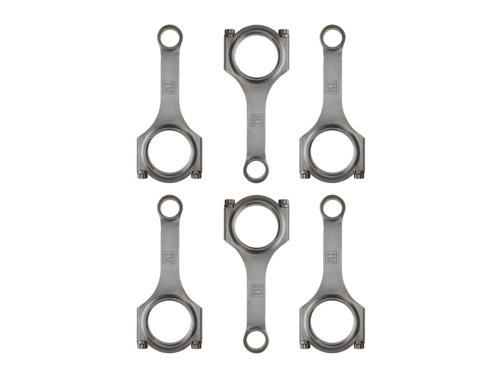 K1 Technologies Toyota 2JZ Connecting Rod Set, 142.00 mm Length, 22.00 mm Pin, 55.00 mm Journal, 3/8 in. ARP 2000 Bolts, Forged 4340 Steel, H-Beam, Set of 6. - 041DJ17142