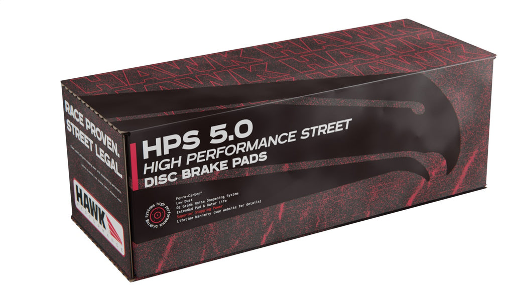 Disc Brake Pad Set HPS 5.0 Disc Brake Pad, 0.614 Thickness, - 2011 Porsche Cayenne - Hawk Performance - HB819B.614